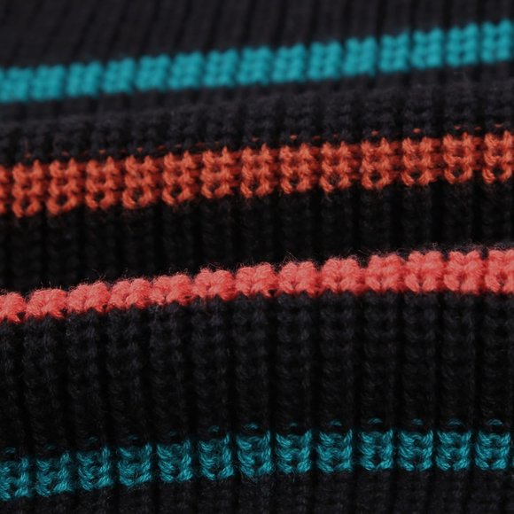 Black V Neck Striped Button Down Knit Tank - Picture 9 of 11